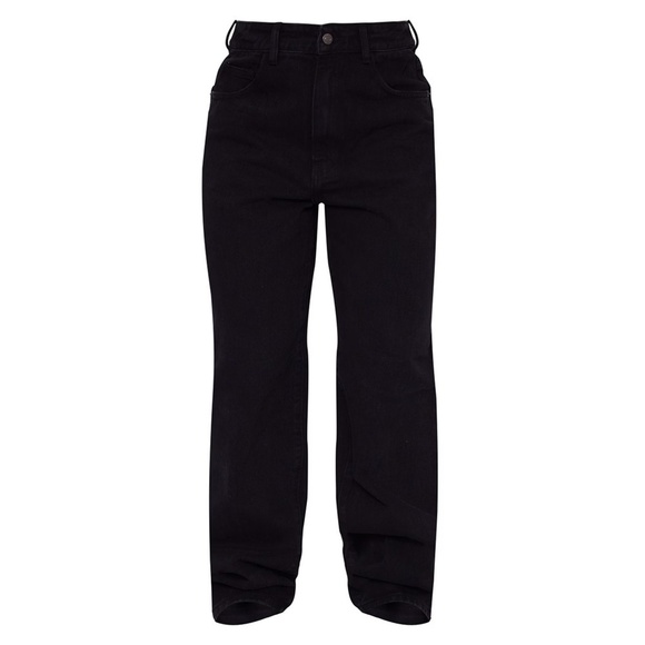 PLT Jeans Dungarees Pants Loose Denim Dipped Back Waistband Relaxed Boyfriend - Picture 6 of 13